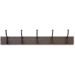 Amazon Basics Wall-Mounted Metal Coat Rack, 5 Hooks, Espresso
Farmhouse, Rectangular