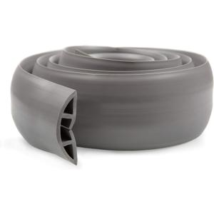 6.5 Feet Cable Protector + Cord Cover — Durable Gray PVC is Flexible, Odor Free, Easy to Unroll and Open — Conceal Wires at Home, Office, Warehouse, Workshop, Concerts