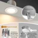 Ensenior 5/6 Inch 5CCT LED Can Lights 12 Pack, Retrofit Led Recessed Lighting, Baffle Trim, Dimmable, 9W=110W, 1000LM, 2700K/3000K/3500K/4000K/5000K Selectable, IC Rated - ETL & FCC