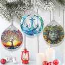 Christmas Ornaments - Stained Glass Decor - Christmas Tree Decorations - Gifts for Friends & Gift Exchange (Anchor)