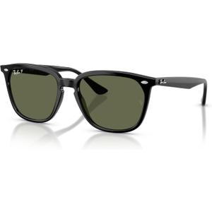 Ray-Ban RB4362 Square Sunglasses for Men for Women (Black / G-15 Green)
