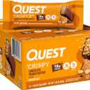 Quest Nutrition Crispy Chocolate Peanut Butter Hero Protein Bar, 18g Protein, 1g Sugar, 3g Net Carb, Gluten Free Protein Snack, Keto Friendly, 12 Count (EXP 08/23/26)