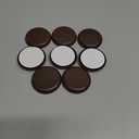 uxcell Furniture Sliders, 8Pcs 2" - Plastic Self-Adhesive Round Sliding Pads, Chair Glides for Carpeted Tile Vinyl Hardwood Floors (Brown)