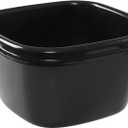 Ggbin 18 Quart Square Wash Basin, 2 Pack Plastic Dish Tubs, Black Dish Bins