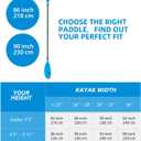 OCEANBROAD Carbon Fiber Kayak Paddle 90.5in/230cm, 86in/218cm for Adults Kayaking Boating Canoeing Oar with Paddle Leash
