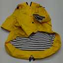 Morezi Dog Zip Up Raincoat with Reflective Buttons, Rain/Water Resistant, Adjustable Drawstring, Removable Hood, Raincoats with Legs 8lbs to 80lbs - Yellow - XL