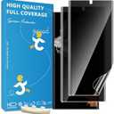 JZG 2 Pack Privacy Screen Protector for Samsung Galaxy S22 Ultra, Anti Spy S22 Ultra Soft Film With Fingerprint Compatibility, Bubble Free