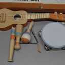 Vanplay Kids Guitar Set - Montessori Toys for 2 3 Year Old Boy Girls Birthday Gifts, 7 in 1 Musical Instruments for Toddlers 2-4, Band Sets with Ukulele/Flute/Tambourine/Maracas Toys for Kids 3-5