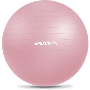 APEXUP Yoga Ball Exercise Ball Anti Slip Heavy Duty for Fitness, Balance & Core Workout, Balance Training, Pregnancy & Physical Therapy, 5 Sizes