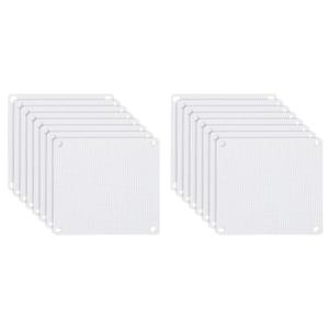 PATIKIL 140mm/5.5" PC Fan Dust Mesh, 16 Pack PVC Computer Cooler Dust Filter PC Case Dust Cover Grills for Computer Cooler Fan PC Case Dustproof, White