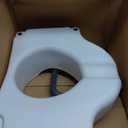 Drive Medical 2-in-1 Raised Toilet Seat with Removable Padded Arms - Elevated Bathroom Safety Support - Secure Locking Attachment - Easy Height Assistance - Durable Construction, Standard Toilets