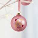 DN DECONATION 12Pcs Valentines Day Ball Ornaments, Pink Red Glass Ball Ornament with Rose Heart Love for Valentine's Tree Decor Wedding Party Supplies Hanging Baubles Decoration