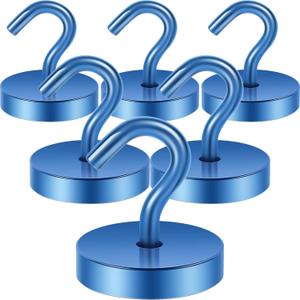 Neosmuk Magnetic Hooks, Cruise Ship Essentials, 120lb+ Heavy Duty Magnetic Hooks for Cruise Cabins, Refrigerator, Grill, Hanging, and Travel | Extra Strong Must-Haves Magnet Hook, Navyblue