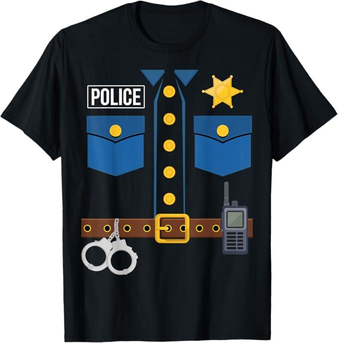 Police Uniform Officer Costume Halloween TShirt  size: 2T 