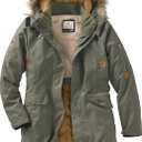 Legendary Whitetails Womens Parka with Hood Water Resistant Shell Polyfill Insulated Winter Coat (1X, Army Green)
