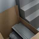 Aodisman Dog Stairs for High Bed 22.6" H,5-Step Dog Steps for Small Dogs and Cats,Indoor Non-Slip Balanced Pet Stairs are Suitable for Puppy,Older Cat,Grey