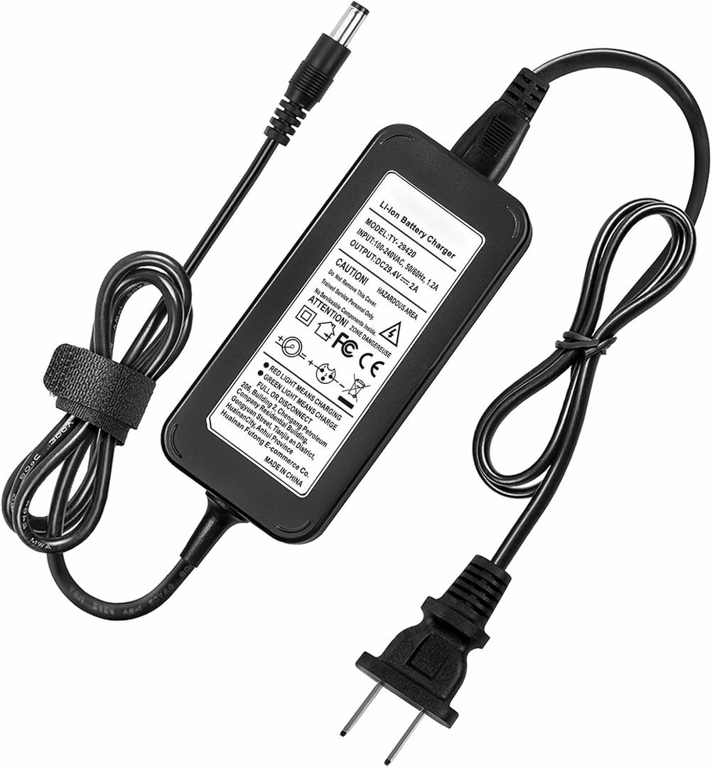 Electric Scooter Charger, 29.4V 2A Replacement Charger,Power Adapter for 36V Lithium Battery (DC)