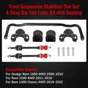 55398938AC Front Suspension Stabilizer Bar Set Sway Bar End Links Kit with Bushing Fits for Dodge Ram 1500 2009-2018, for Ram 1500 Classic 2019-2022, Replace K80894 55398938AB