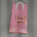 Tinlade 12 Pcs Thank You Gift Bags with Tissue Paper Gold Polka Dots Thank You Bags with Handle Party Favor for Wedding Birthday Baby Shower Business Shopping(Pink)