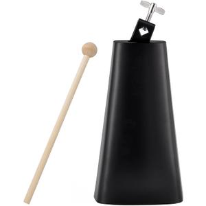 Eastrock 9 inch Metal Steel Cow Bells Noise Makers Hand Percussion Cowbell with Stick for Drum Set
