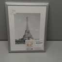 upsimples 11x14 Picture Frame, Display Pictures 8x10 with Mat or 11 x 14 Without, Wall Hanging Photo Frames, Silver, 1 Pack