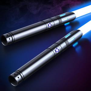 Light Saber,Dueling Light Saber 2 Pack, 12Color RGB Lightsabers with Metal Hilt,Replaceable Blade FX Light Sabers for Adults,Kids, Birthday, Children's Day Gifts, Black S8