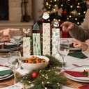 Yerliker 4 Pcs Neutral Christmas Wooden Tiered Tray Decor Set Winter Wood Table Centerpieces Elk Tree Snowman Santa Claus Blocks Signs for Rustic Farmhouse Home Mantle Office Mantel Shelf Desk Decor