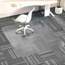 Office Chair Mat for Carpet, 48" X 48" Clear PVC Desk Chair Mat | Desk Chair Mat for Carpet Floors, Clear and Thick Carpet Chair Mats with Non-Slip Studded for Home and Office Low Pile Carpet