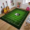 Osimiccp Soccer Rug for Bedroom,3'x5' Non Slip Sports Carpet,Soccer Field Rugs for Living Room and Game Room Decor