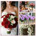 20PCS Artificial Roses with Long Stems - Realistic Silk Flowers, Fake Roses Real Touch Bouquet of Roses for Home Decor, Bridal Wedding Party Table Centerpieces, Bulk Faux Rose Flowers (White Purple)