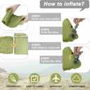 MYDAYS Inflatable Seat Cushion, Portable Stadium Seat Pad, Lightweight Chair Pad for Outdoor, Airplane, Travel, Stadium, Camping & Car (2 Piece without Back Rest)