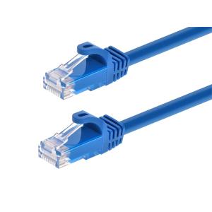 Monoprice 11320 Flexboot Cat6 Ethernet Patch Cable - Network Internet Cord - RJ45, Stranded, 550Mhz, UTP, Pure Bare Copper Wire, 24AWG, 30ft, Blue