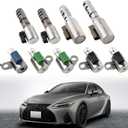 A760 A761E 9PCS Automatic Transmission Shift Solenoid Compatible with Lexus Tundra IS350 IS250 LS430 LX570 GS430 2004-2017 A760 A761E A960E AB60E AB60F Refurbished Parts