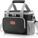 Lifewit Large Lunch Bag Insulated Lunch Box Soft Cooler Cooling Tote for Adult Men Women, Gray and Black 12-Can (9L)