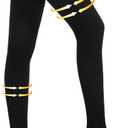 Medical Compression Stockings for Women and Men, 20-30 mmHg Thigh High Compression Socks, Closed Toe Graduated Compression Hoses, Long Circulation Pressure Stockings for Varicose Veins, Edema (Medium, Black)