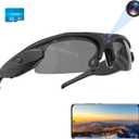 WiFi Camera Sunglasses, 4K Video Glasses HD 1080P with Polarized UV 400 Lens for Cycling, Camping, Driving,Traveling(Include 32GB Card)