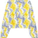 Girls Tie Dye Shirts Kids Long Sleeve Crewneck Sweatshirts Colorful Pullover Tops 7-12 Years