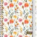 2 x 2026 Planner, Weekly and Monthly Calendar Book Planner, Agenda 2026 from January to December, Academic Planning for School, Offices Supplies, Painted Flowers
