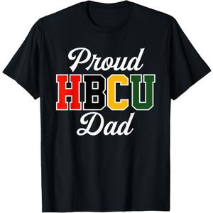 Proud HBCU Dad Black College and University Father's Day T-Shirt, M