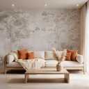 AFZEVEB-Neutral Forest Peel and Stick Wallpaper Jungle Landscape Mural