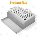 Cat Ramp for Litter Box Step, Plastic Automatic Litter Box Ramp Cat Steps Mat with Filter Function, Double Layered Self Cleaning Cats Stairs with Storage Space for Catcher (Grey)
