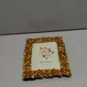 Cuspin 5x7 Picture Frame Vintage Gold Frames, Gold Ornate Rose Flower Resin Photo Frame with Glass Front for Wall Hanging or Tabletop Display, Elegant Home Decor