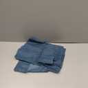 Simplebrand Dusty Blue Short Sheer Curtains 45 Inch Length for Small Windows, Rod Pocket 2 Panels Set Solid Voile Drapes Window Sheer Curtains for Bedroom Bathroom Kids Room Kitchen, 42x45 Inch, 2pcs