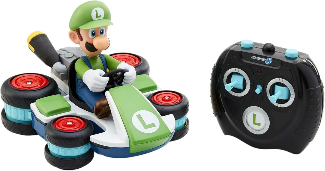 Nintendo Mario Kart 8 Luigi Mini Anti-Gravity Rc Racer 2.4Ghz, with Full Function Steering Create 360 Spins, Whiles & Drift!Up to 100'. Range - for Kids Ages 4+