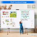 Magnetic White Board Dry Erase Board for Wall72" x 48" (6ft x 4ft) Wall-Mounted Aluminum Frame Marker Board, Foldable Portable Whiteboard with a Long Pen Tray for School, Classroom, Office & Home