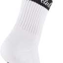 Pilates Socks for Women Non Slip Grip Socks for Yoga, Great Gift, One Size (White)