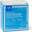 Medline Woven Gauze Sponges, Sterile, 12-Ply, 4 x 4 Inches, Box of 25 x 2