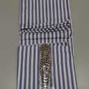 Stripe Cotton Toile Shower Curtain Ticking Stripe Woven Print Curtain Bathroom Decor for Traditional and Contemporary Style Kitchen Bath Home(Navy Blue and White,72 x 72 Inches)