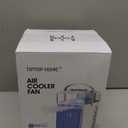 Portable Air Conditioners, 4-IN-1 Evaporative Air Cooler with App Control, 800ml Water Tank, Rechargeable Mini Air Conditioner, 3 Speeds & 3 Mist, Colorful Night Light Cooling Fan (White)