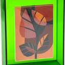 11x14 Acrylic Picture Frame for Wall and Tabletop Neon Floating Photo Frame with Decorative Bright Color, Turquoise Green